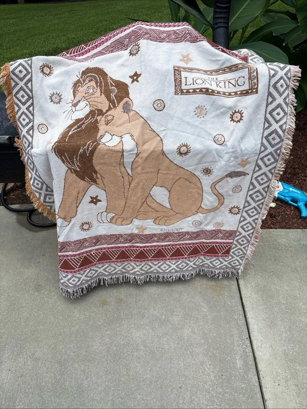 Disney Lion King Cream, Brown & Rust Throw Blanket Tapestry